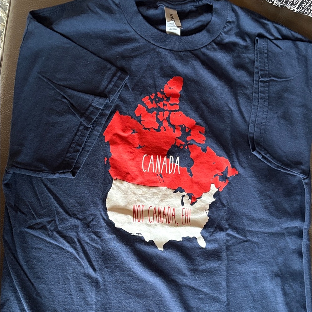 Red and White Canada Map Graphic Tee
